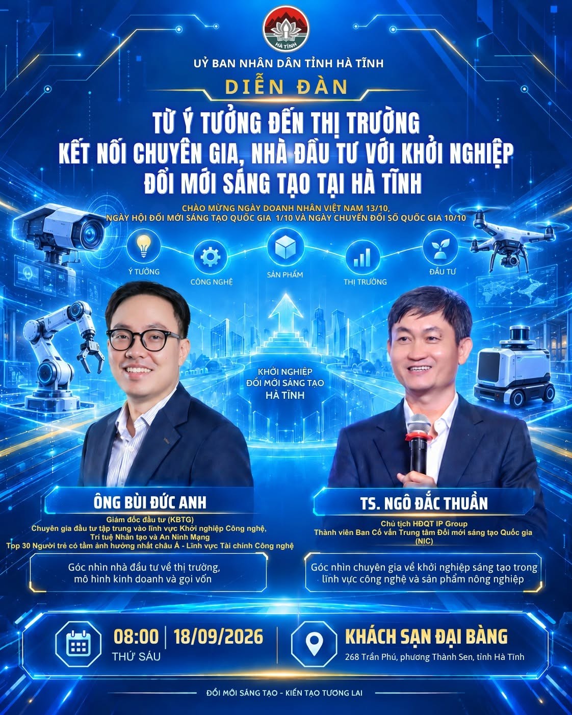 Hà Tĩnh chuẩn bị tổ chức diễn đàn kết nối chuyên gia, nhà đầu tư với khởi nghiệp ĐMST