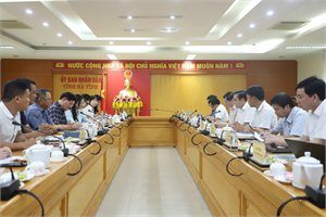 Chủ tịch UBND tỉnh đón tiếp, làm việc với các nhà đầu tư tìm hiểu đầu tư vào Đức Thọ