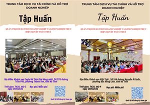 Mời tham gia tập huấn về Quản trị rủi ro thuế doanh nghiệp và kinh nghiệm thực hiện quyết toán thuế cho doanh nghiệp, hợp tác xã