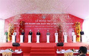 Vingroup khởi công nhà máy sản xuất pin thứ 2 tại KKT Vũng Áng