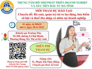 Tăng cường rà soát, quản trị rủi ro trong lao động, bảo hiểm xã hội và thuế thu nhập cá nhân cho các doanh nghiệp trên địa bàn 